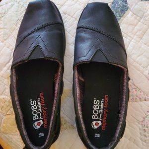 BOBS Skechers CHILL LUXE Buttoned Up Black Slip On